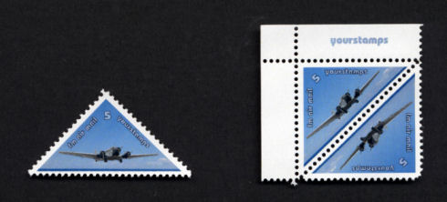 Dreieckige Briefmarke